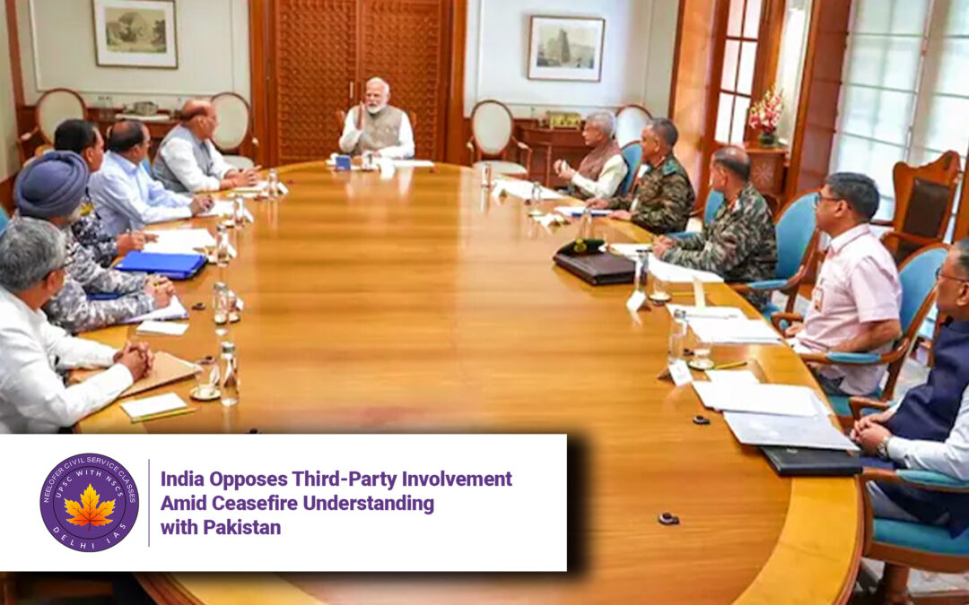 India Opposes Third-Party Involvement Amid Ceasefire Understanding with Pakistan